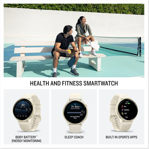 Garmin vívoactive® 6, Health & Fitness GPS Smartwatch, 42mm, Bone