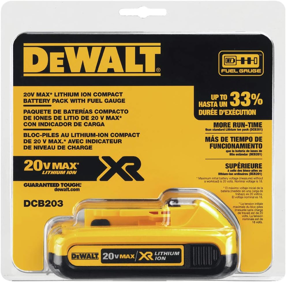 DEWALT 20V MAX Battery, Compact 2.0Ah (DCB203)