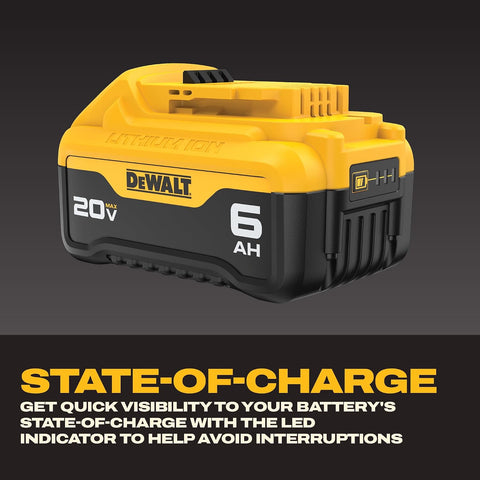 20V MAX Premium Lithium-Ion 6.0Ah Battery Pack (2 Pack)