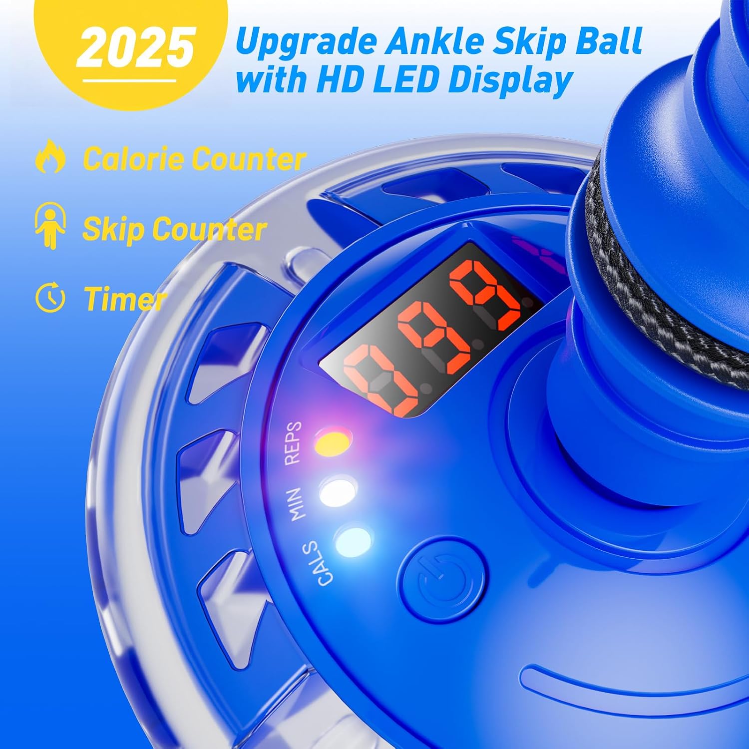 Flooyes Skip Ball for Kids,Ankle Skip Ball Toy with Counter,Cal Calculator