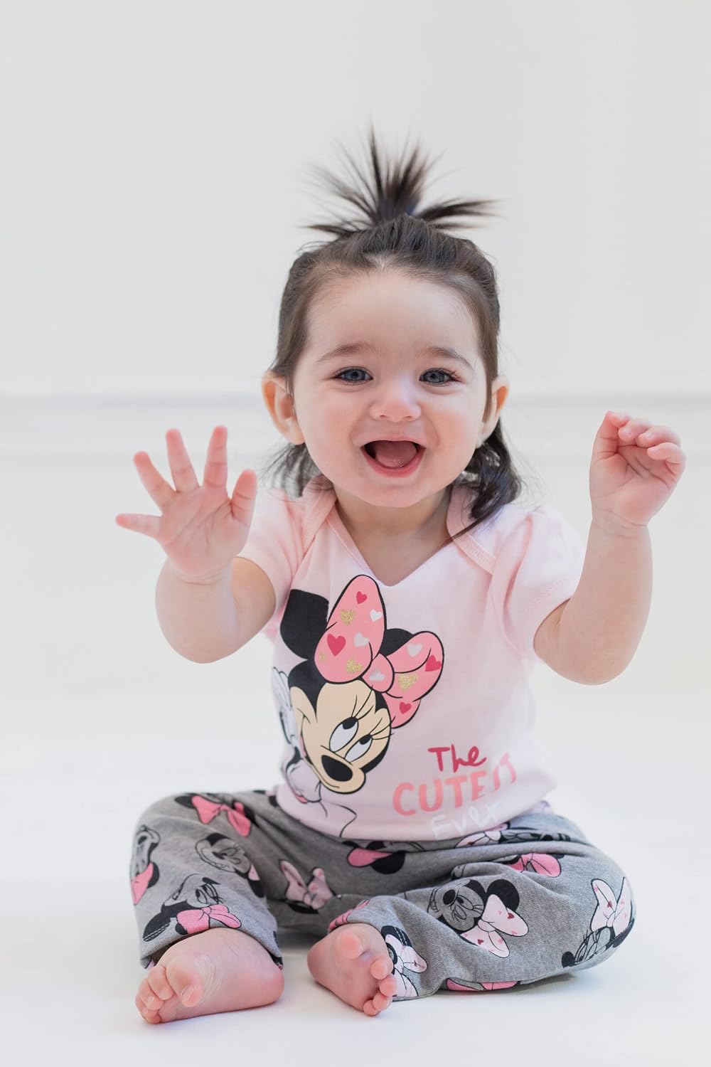 Disney Classics Winnie the Pooh Mickey Mouse Baby Hoodie Bodysuit and Pants 3 Piece Outfit Set (Newborn - 24 Months)