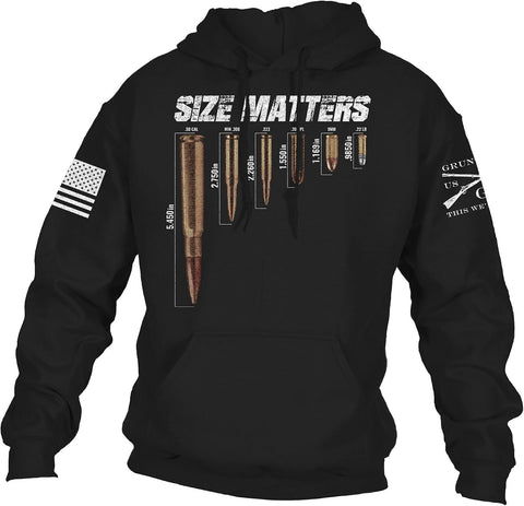 Grunt Style Size Matters - Men's Hoodie Black
