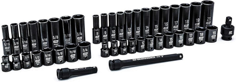 GEARWRENCH 44 Pc 3/8" Dr 6 Pt Std/Deep Impact SAE/mm Socket Set | 84916N