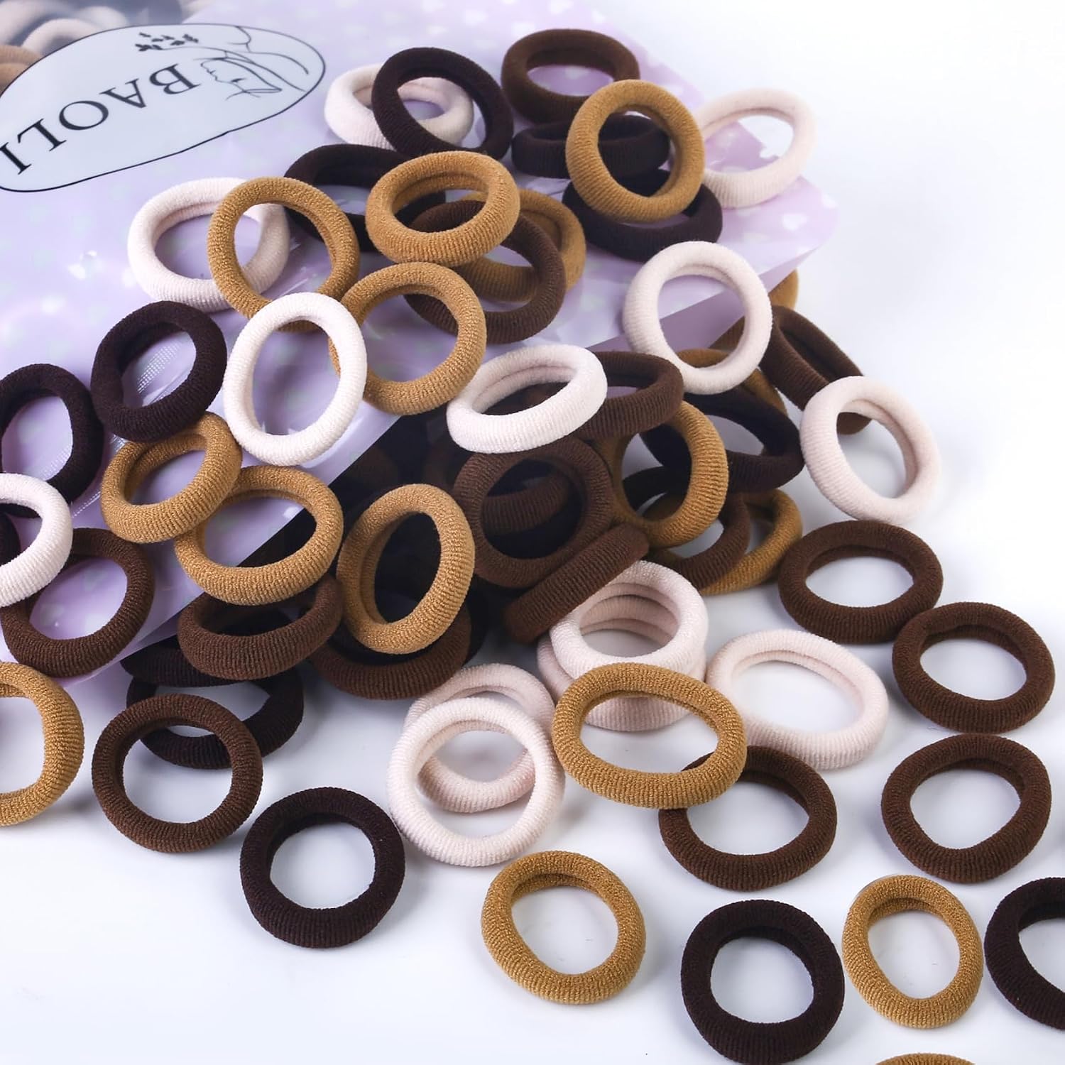 BAOLI Mini Hair Ties for Toddler Girls, Soft, Red and Black, 200PCS