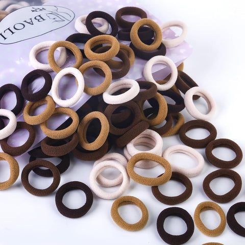 BAOLI Mini Hair Ties for Toddler Girls, Soft, Red and Black, 200PCS