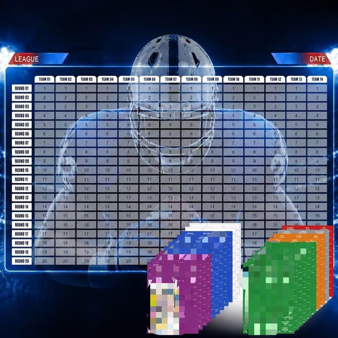 Fantas Football Draf Board Kit 2026-2027 – Traceless 690+ Labels