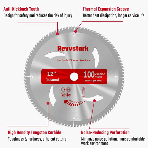 Circular Saw Blade 12 Inch 100T for Cutting Various Wood