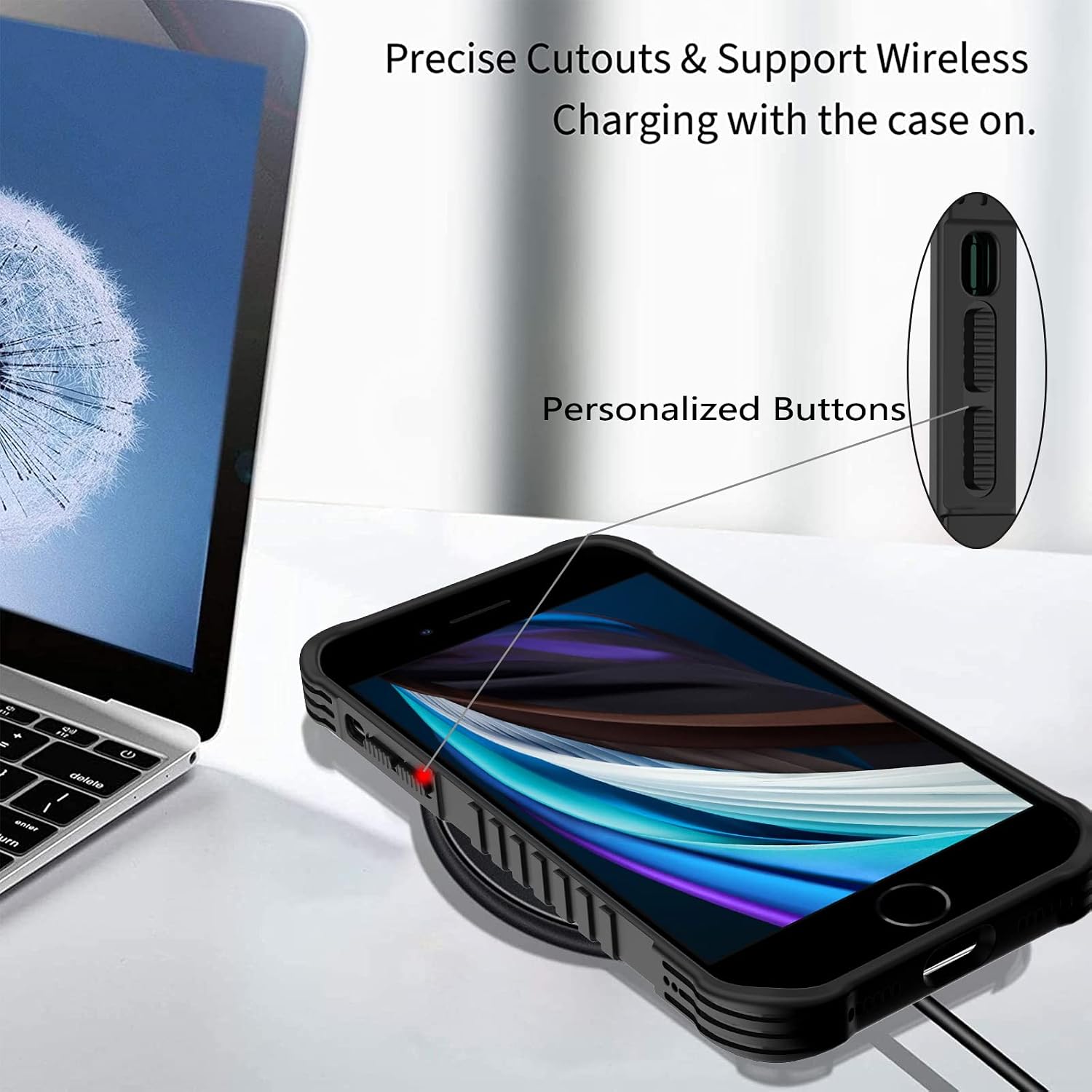 for iPhone SE 2022/2020/7/8 Case for Men Boys, Basketball Universe Cool Design Shockproof Anti-Scratch Drop TPU Bumper Hard PC Back Protection Case for iPhone SE 3rd/2nd Gen/7/8/6