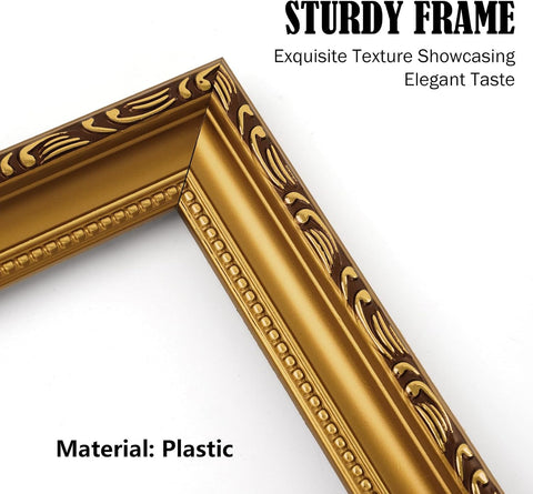 11x14 Picture Frame Gold, Ornate Vintage Frame, Wall or Tabletop