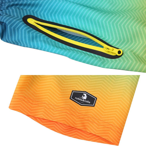 Rokka&Rolla Boys' 4-Way Stretch UPF 50+ Swim Trunks with Mesh Lining