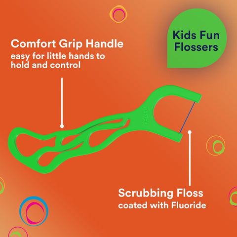 Dentek Floss Picks, Kids Flossers, Wild Fruit Flavor, 90 Count