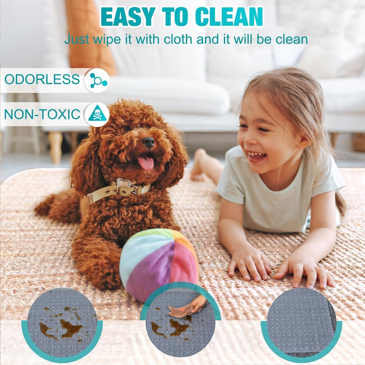 BesWin Office Chair Mat for Low Pile Carpet, 46'' x 96''