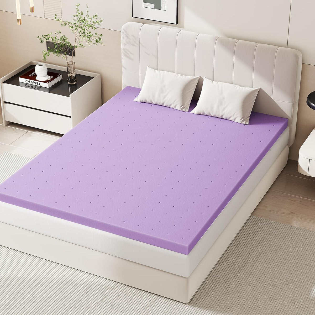 Sweetcrispy 1.5 Inch Full Cooling Gel Memory Foam Mattress Topper