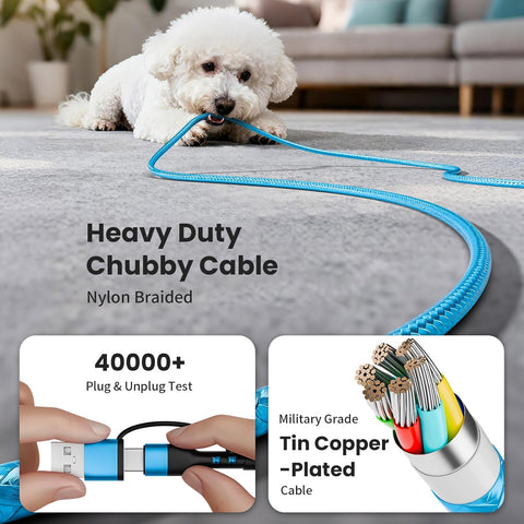Cruise Travel Essentials 2026, Braided Multi Charging Cable Cord