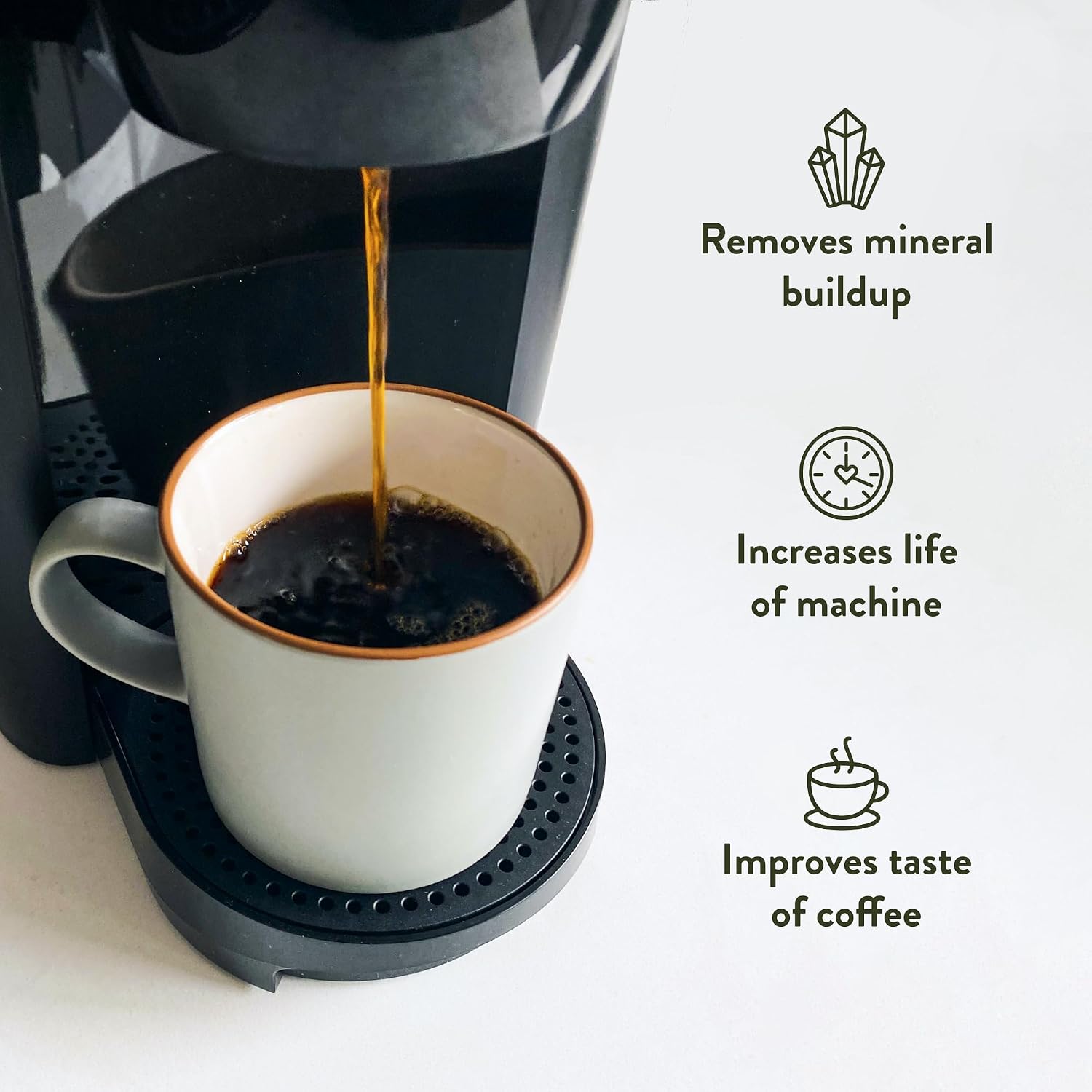 Universal Descaling Solution for Keurig, Nespresso, Breville, DeLonghi & Ninja (2 Uses) – Professional Coffee Descaler & Cleaner – Removes Limescale to Restore Flow & Temp – Odorless & Residue-Free