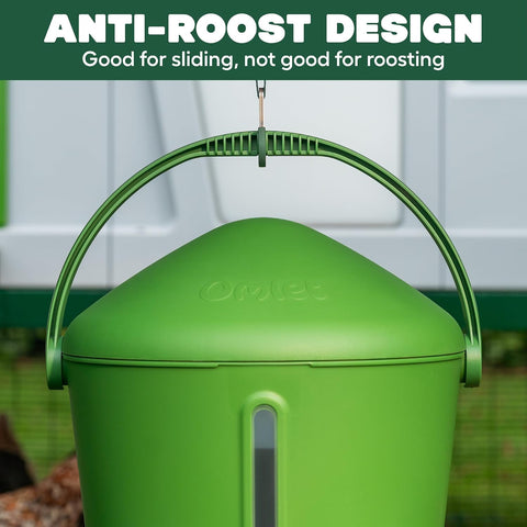 Omlet Insulated Chicken Waterer, 1.5 Gallon | Stay-Clean Automatic Water Dispenser for Chickens | BPA-Free | Anti-Roost Domed Lid | Includes 3 Cups & Nipples | Eglu Green