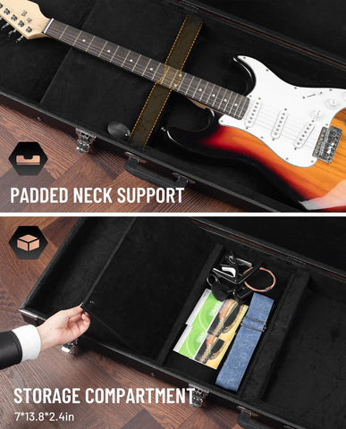 CAHAYA Electric Guitar Case Hard Shell Lockable Fits Most Strat Tele