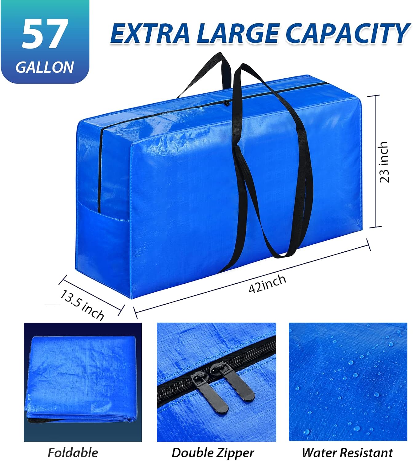 Extra Large Storage Bags, 57 Gallon XXL Jumbo Large Moving Bags Heavy Duty
