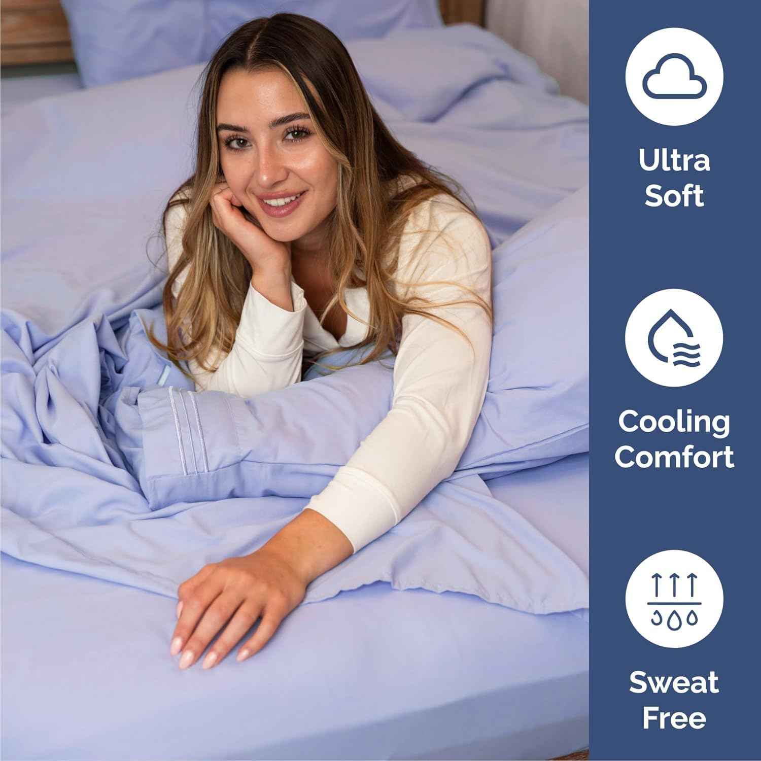 Cal King Size 4 Piece Sheet Set - Breathable & Cooling Sheets - Lavender
