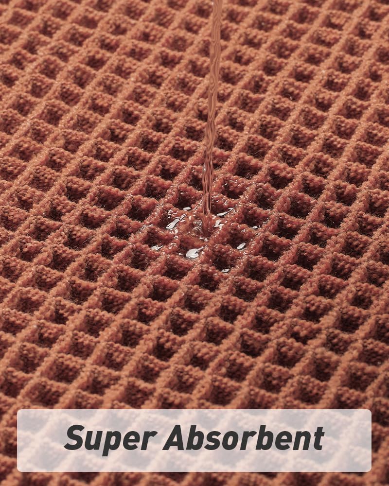 Upgraded Waffle Bath Mat Runner Absorbent Non Slip Bathroom Mat, 2' x 5'