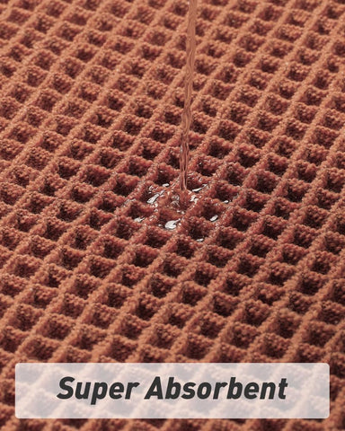 Upgraded Waffle Bath Mat Runner Absorbent Non Slip Bathroom Mat, 2' x 5'