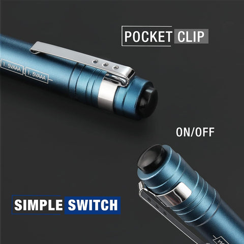 WORKPRO LED Pen Light, Aluminum Pen Flashlight, Pocket Flashlight with Clip