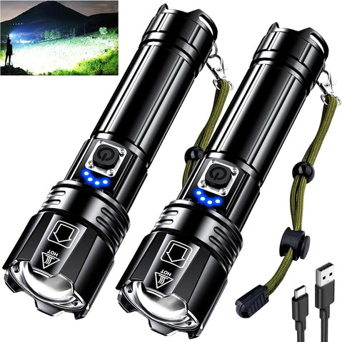 AKNEAR Rechargeable LED Flashlight High Lumens Super Bright