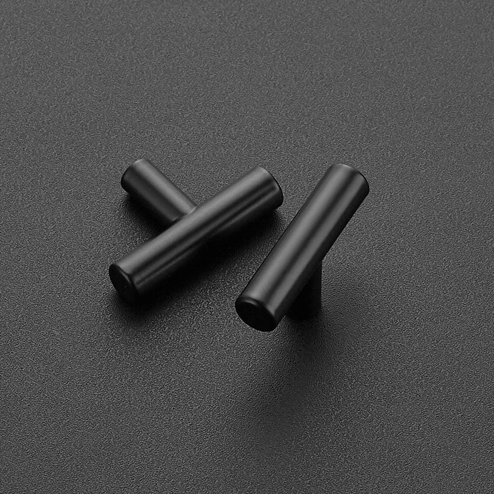 Ravinte Matte Black Cabinet Handles 2" Length,Single Hole Center,4 Pack