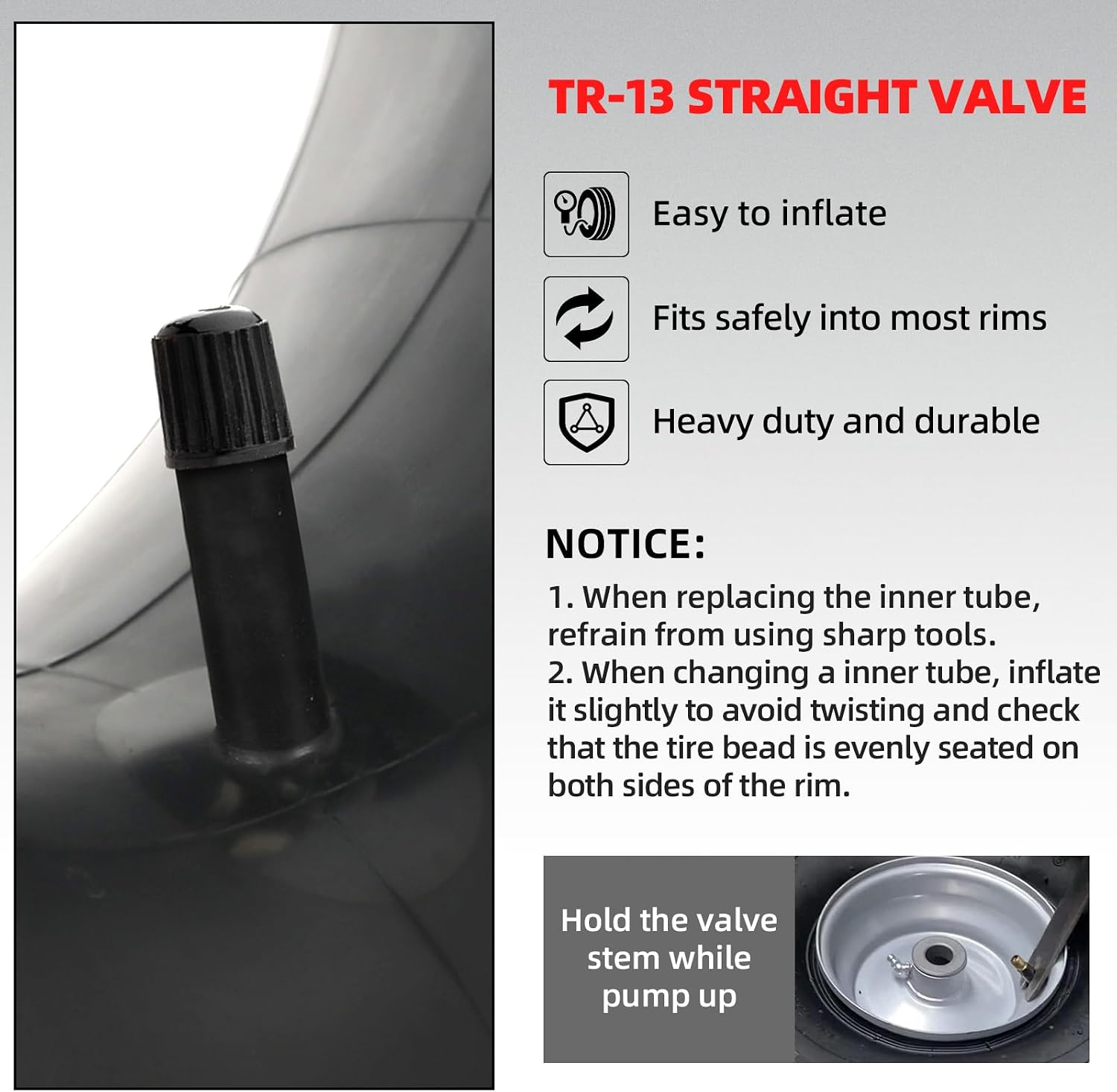 AR-PRO Replacement 23x10.50-12 Tubes, Universal 23x8.50-12 23x9.50-12 Heavy-Duty Inner Tube with TR-13 Straight Valve Stems for Golf Cart, ATV, UTV, Lawn Tractor, Mowers, Garden Trailer, Snow Blowers