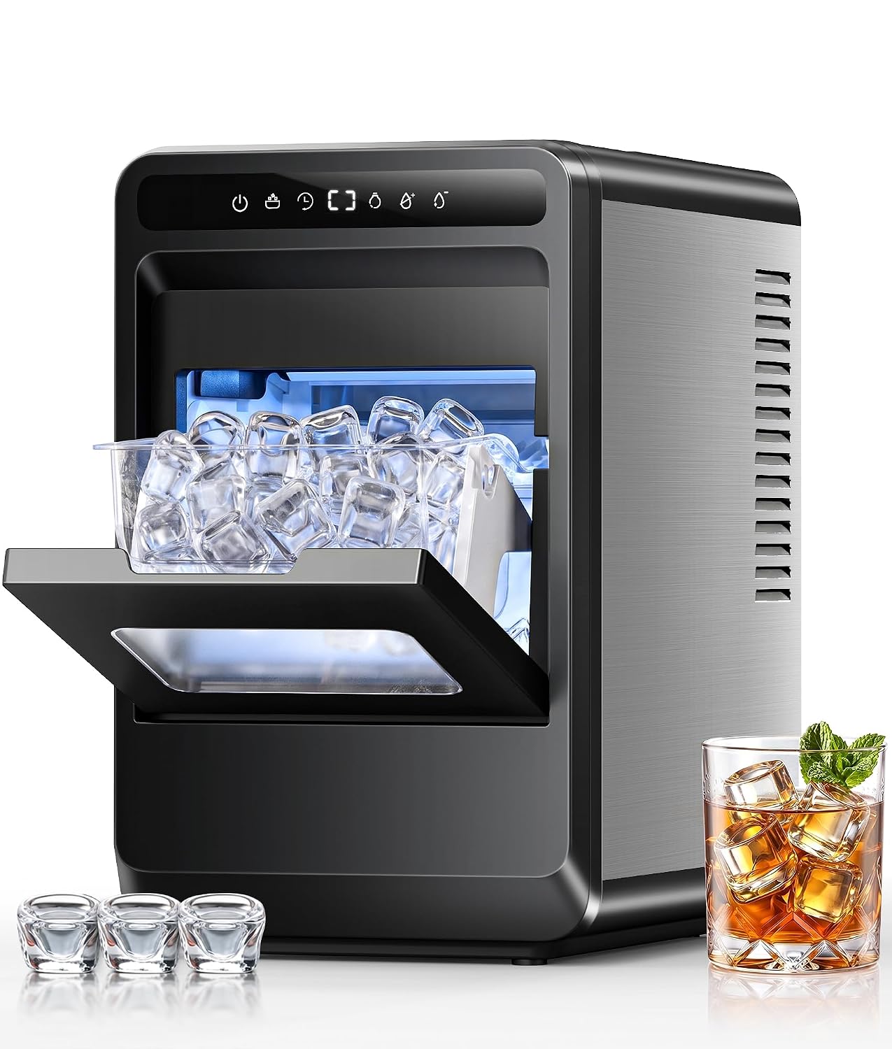 Clear Ice Cube Maker, 8 Crystal Clear 1.2" Jelly Ice Cube Per Batch