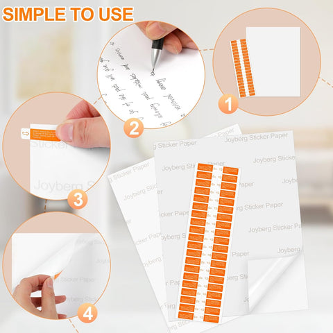 Printable Sticker Paper for Inkjet Printer, 40 Sheets 8.5"x11'' Matte Sticker Printer Paper Full Sheet Labels for Laser/Inkjet Printers, Letter Size