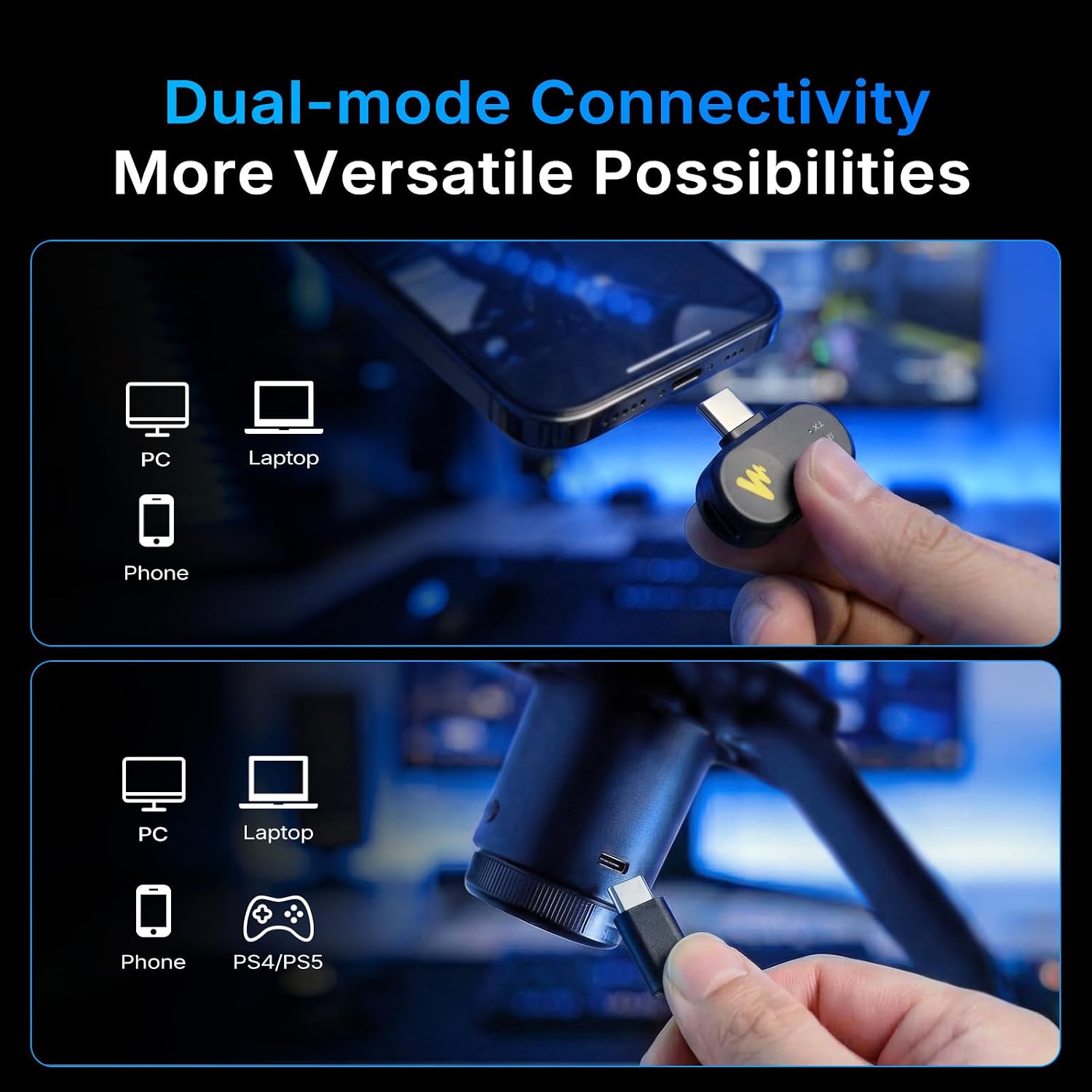 MAONO DGM20W Wireless Gaming Microphone for PC & Smartphones