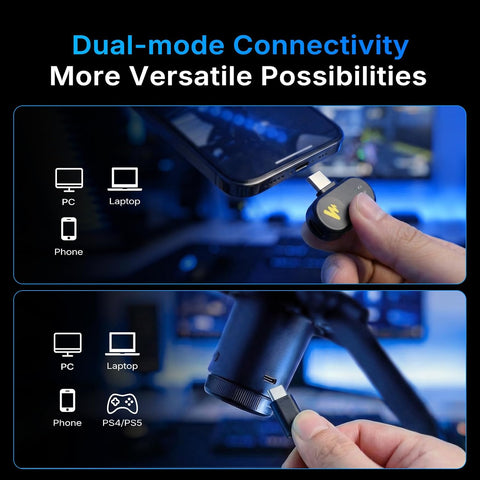 MAONO DGM20W Wireless Gaming Microphone for PC & Smartphones