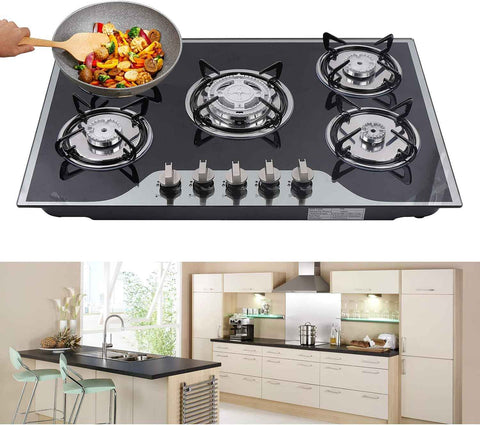 30 Inch Built-in Gas Cooktop, 5 Burners Gas Stove Perfect for Kitchen
