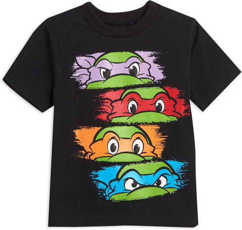 Nickelodeon Teenage Mutant Ninja Turtles T-Shirt and Mesh Shorts Outfit Set Toddler to Big Kid Sizes (2T - 10-12)