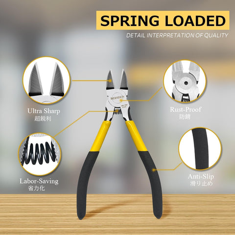 BOOSDEN Wire Cutter 6.5 inch Cutting Pliers Diagonal Cutter Metal Snipper