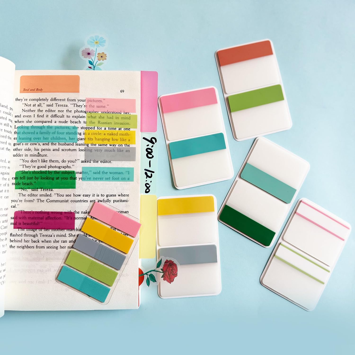 ELII 500 PCS Tabs 2 Inch Book Tabs Sticky Index Tabs,File Tabs