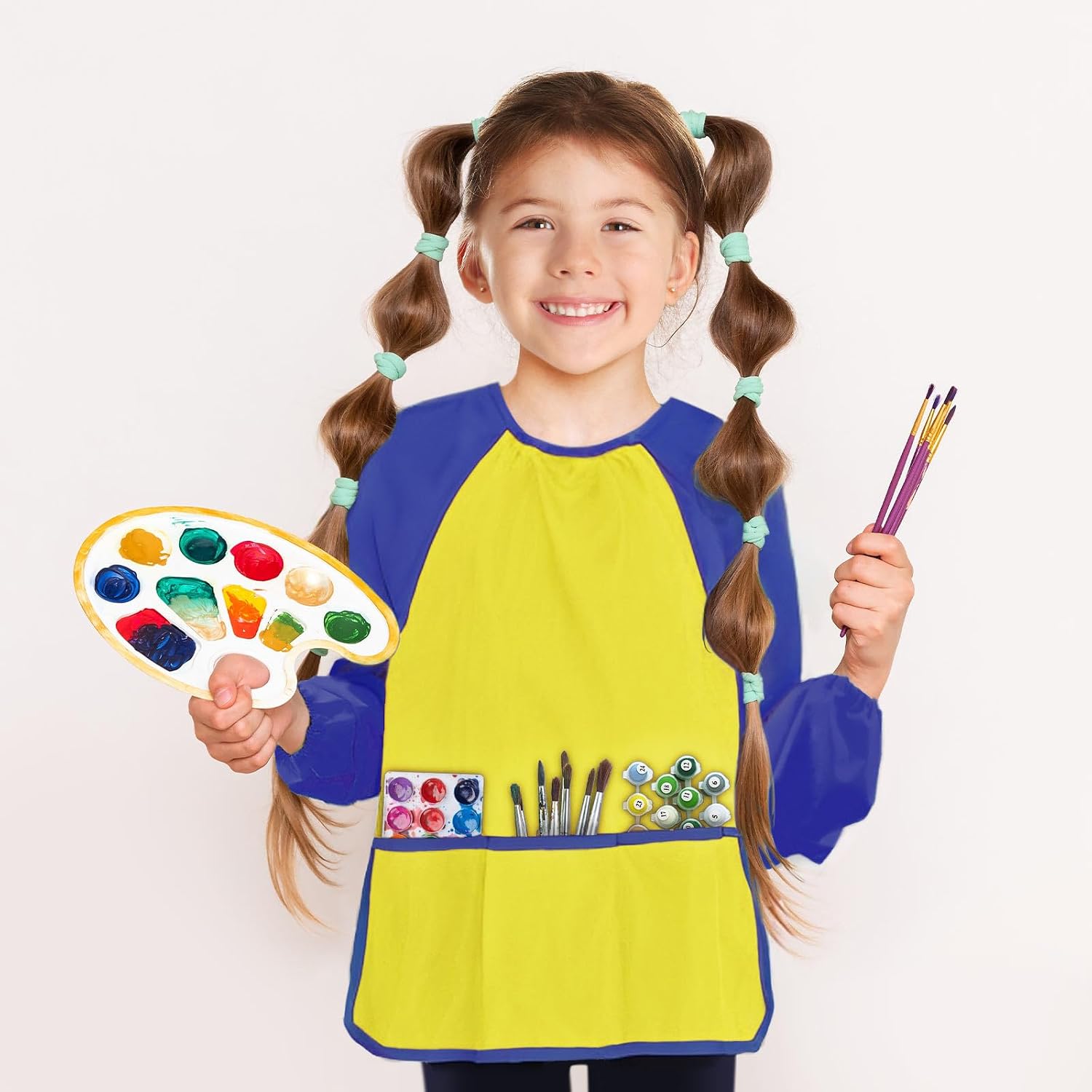 Kopokita Kids Art Smock, Toddlers Painting Apron Children Artist Smock