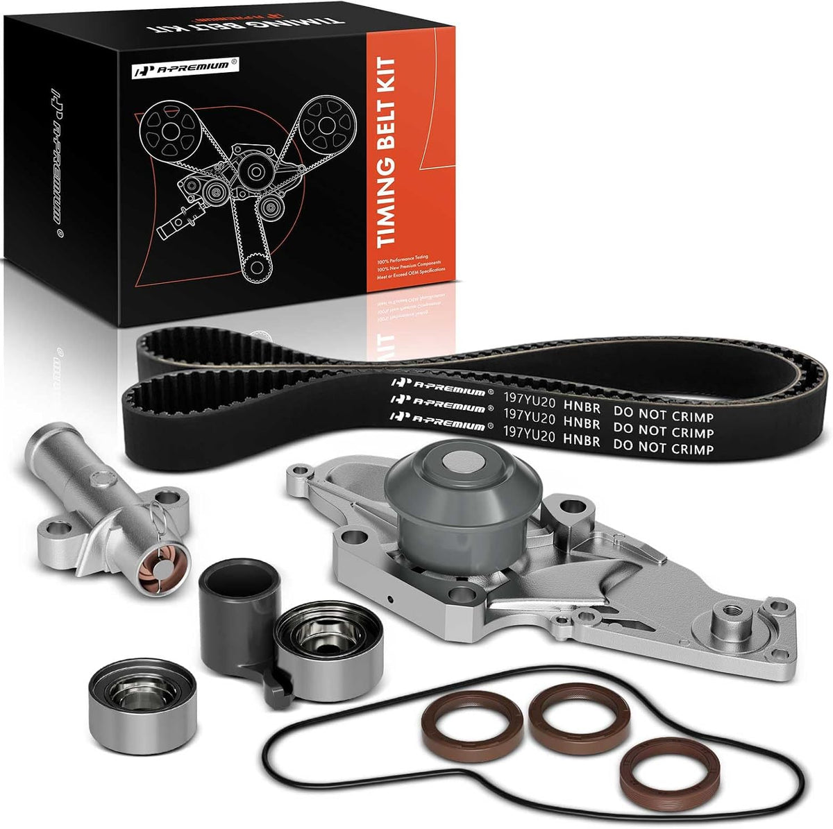 A-Premium Timing Belt Kit and Water Pump Compatible with 03-18 Honda, Acura