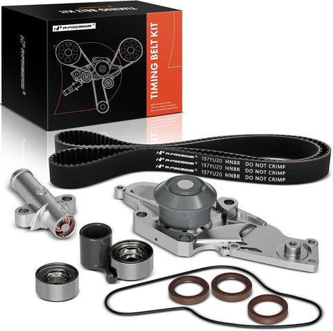 A-Premium Timing Belt Kit and Water Pump Compatible with 03-18 Honda, Acura