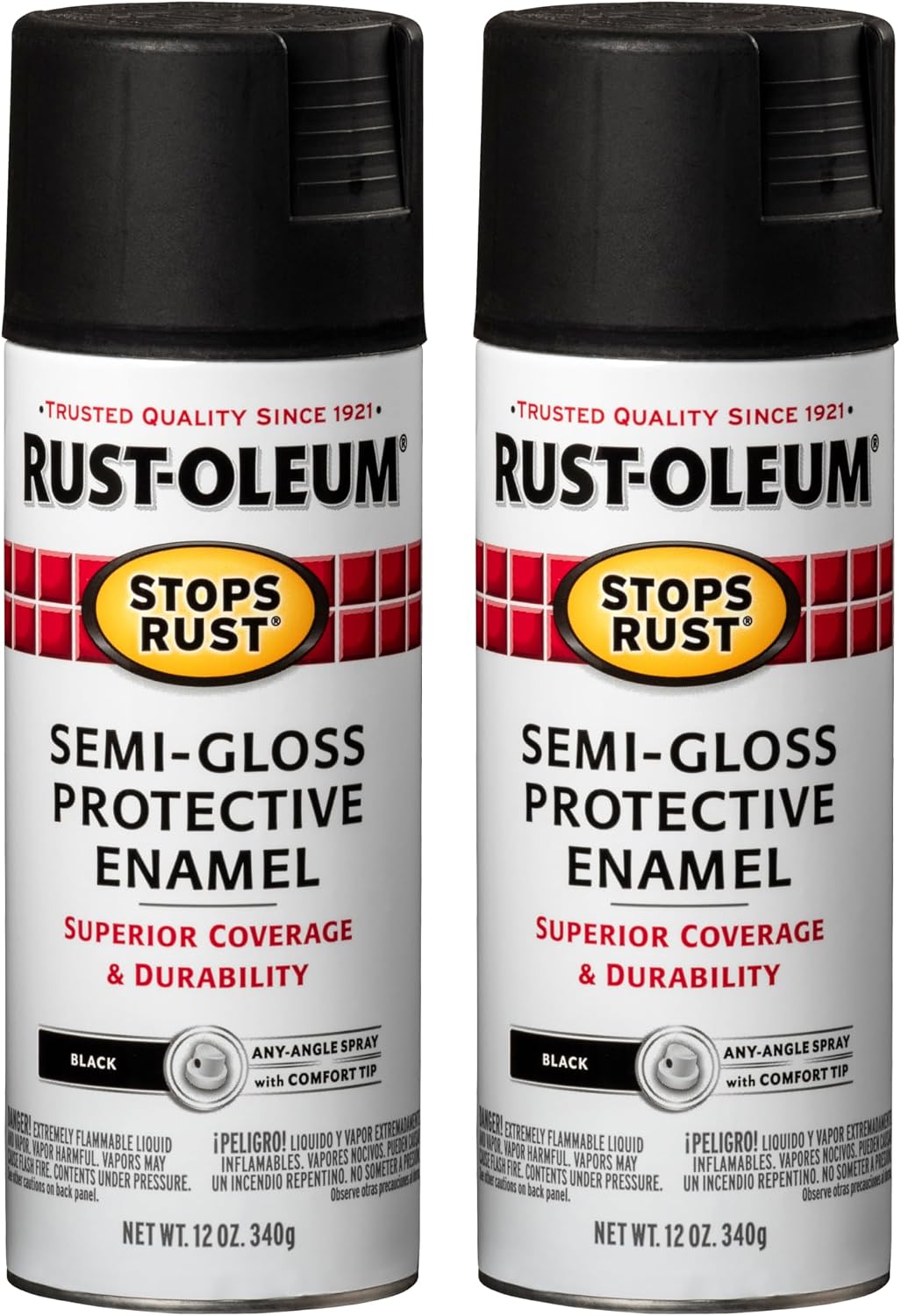 Rust-Oleum Stops Rust Spray Paint, Semi-Gloss Black