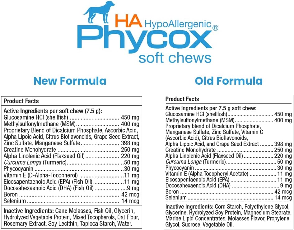 Phycox HA Hypoallergenic Dog Joint Supplement Soft Chews, 120 Ct