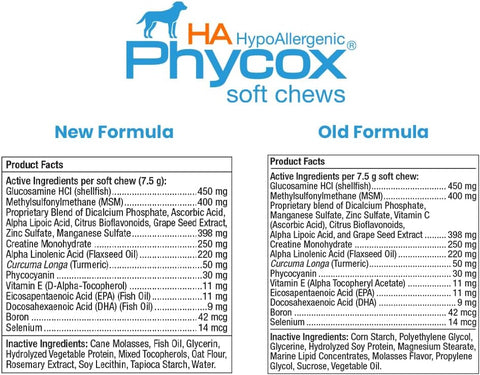 Phycox HA Hypoallergenic Dog Joint Supplement Soft Chews, 120 Ct