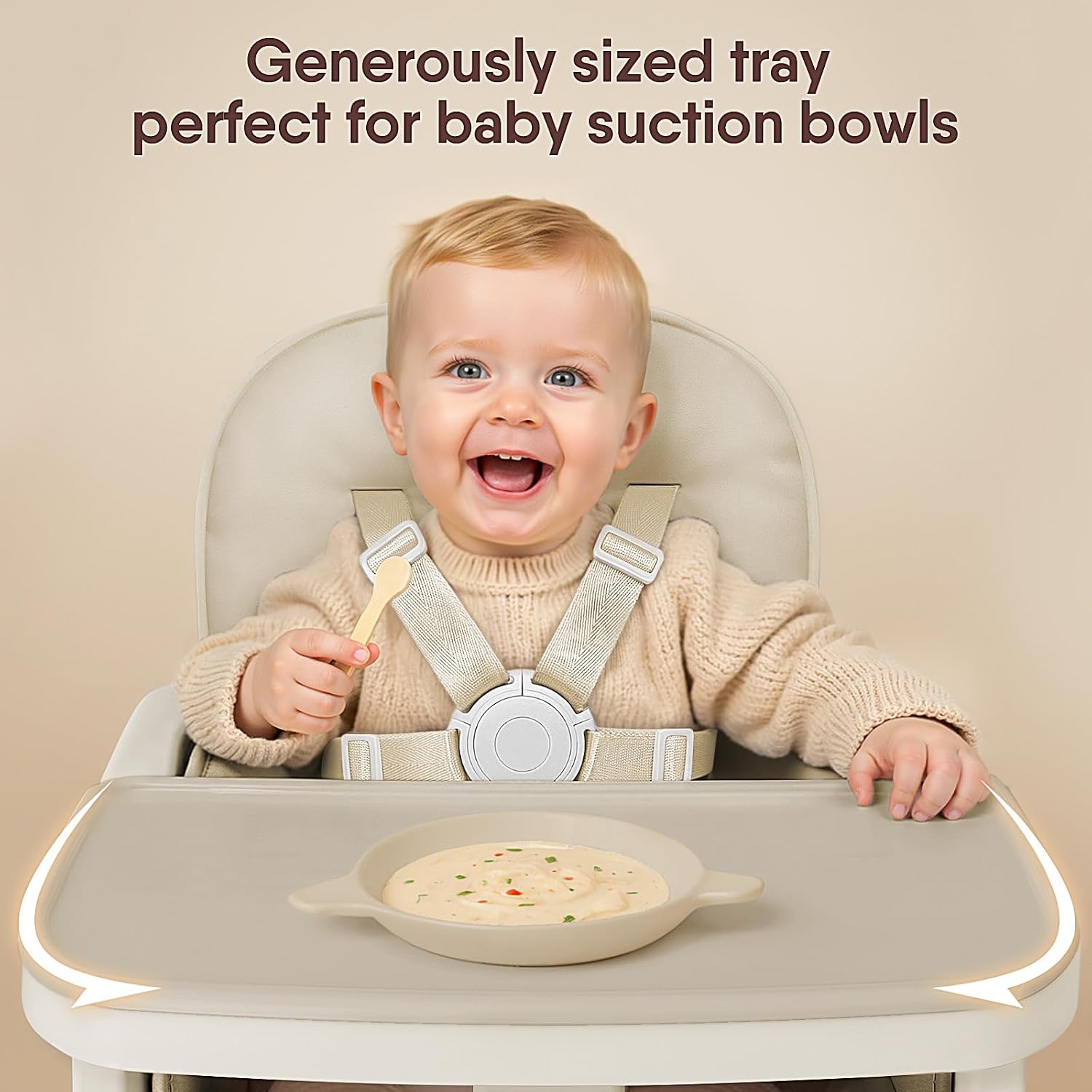 Obee Odee 3-in-1 Portable Baby High Chair for Babies and Toddlers (Beige)
