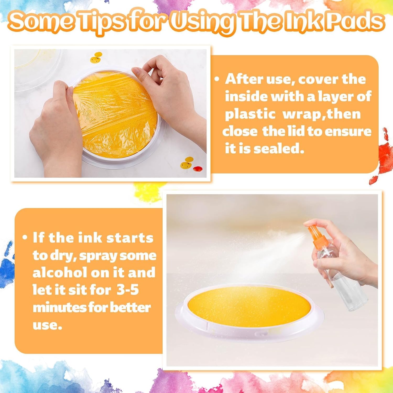 Biggun 7" Large Ink Pad for Kids Craft Scrapbook Supplies Finger Paint
