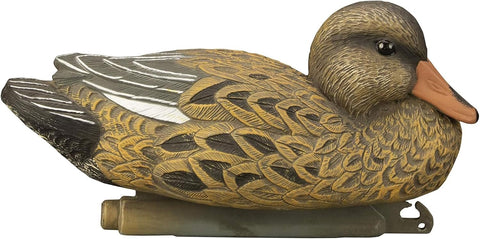 Higdon Outdoors Standard Gadwall Floater Duck Decoys | Ultra Realistic Drake & Hen Decoys for Waterfowl Hunting | Multiple Head Positions | 4 Drakes & 2 Hens| Foam-Filled | 6pk