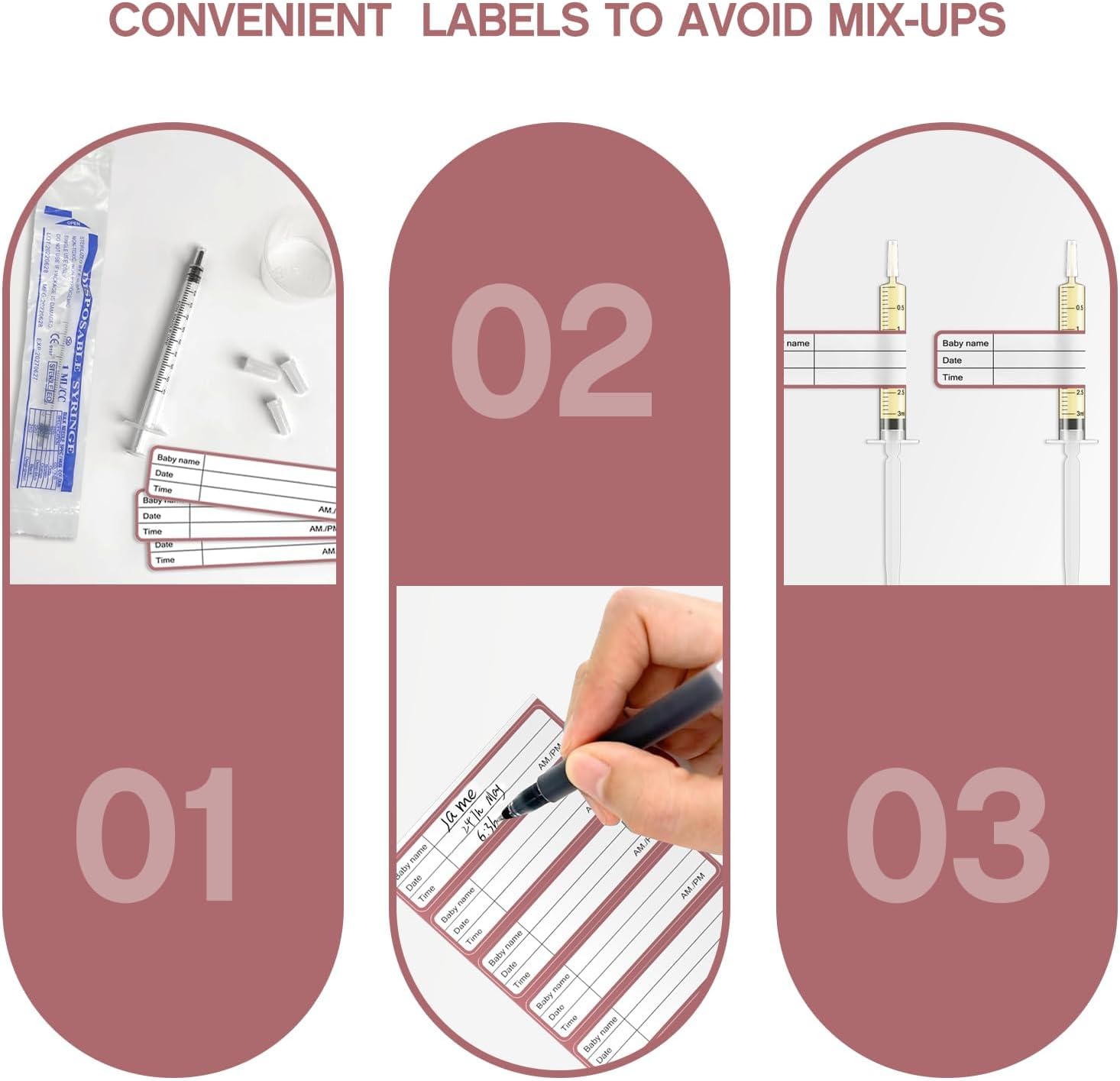 20 Sets 5ml Colostrum Collector with Caps, Colostrum Collection Kit Includes 20pcs Sterile Syringes, 2 Measuring Cup, 2 Storage Bags, 20 Labels (No Needle Breast Milk Syringe )
