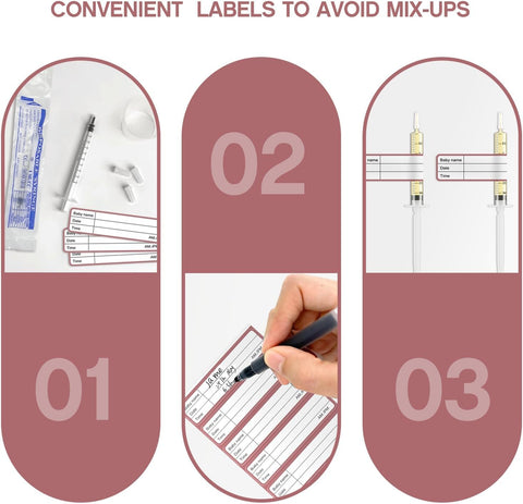 20 Sets 5ml Colostrum Collector with Caps, Colostrum Collection Kit Includes 20pcs Sterile Syringes, 2 Measuring Cup, 2 Storage Bags, 20 Labels (No Needle Breast Milk Syringe )