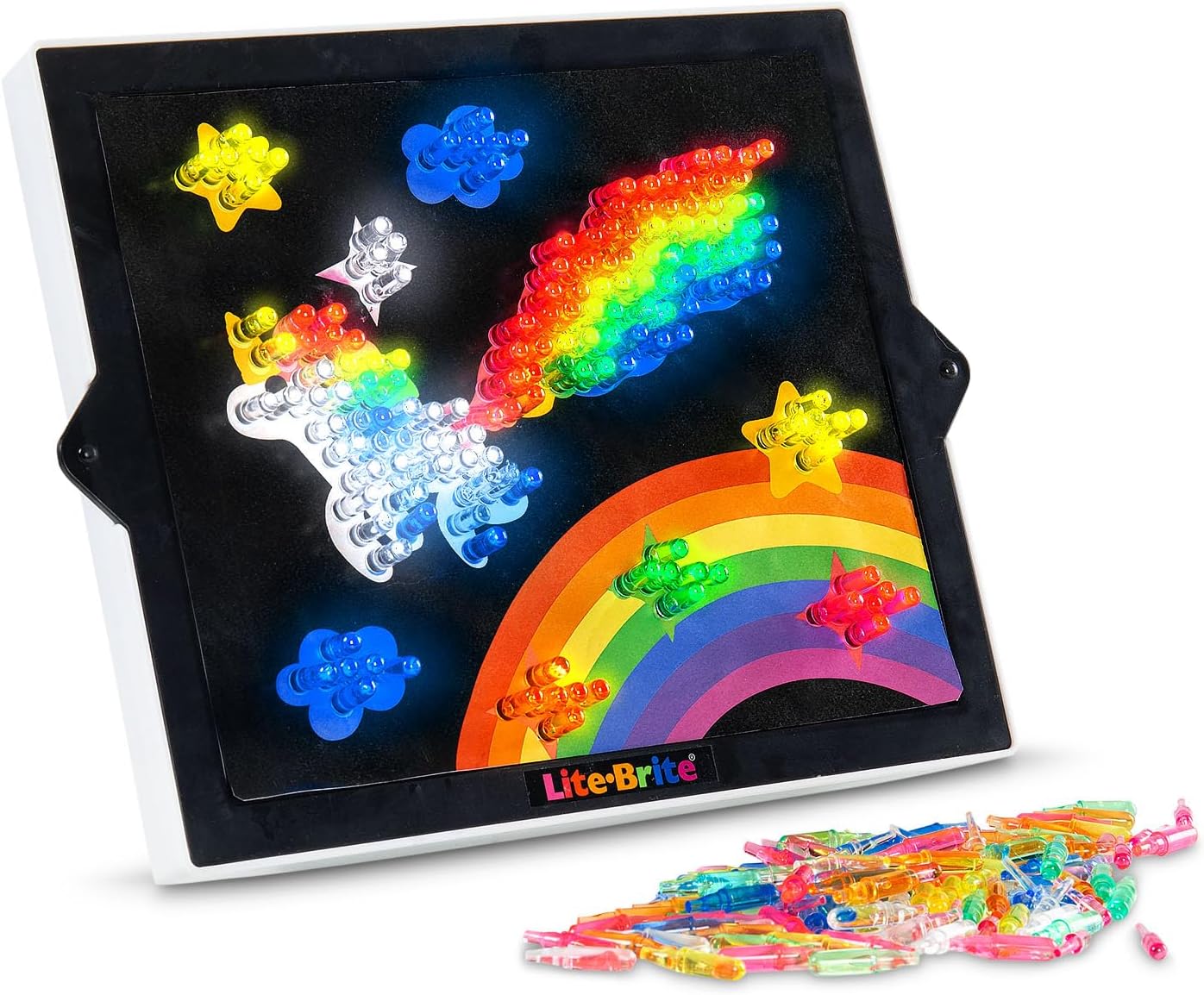 Lite Brite Classic, Favorite Retro Toy - Create Art with Light, STEM, Educational Learning, Holiday, Birthday, Gift, Boys, Kid, Toddler, Girls Age 4+