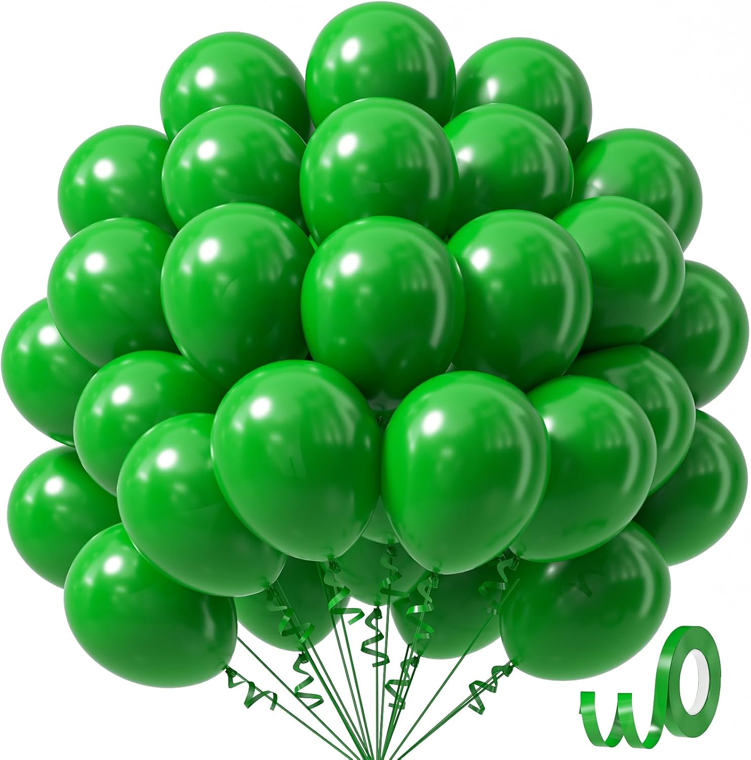 Green Balloons 12 inch, Green Latex 50pcs Party Balloons
